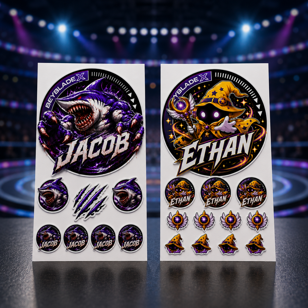 Create Your Own Beyblade Style Logo Sticker